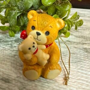 Vintage Collectible Enesco 1983 Lucy & Me Teddy Holding A Baby‎ Teddy Ornament